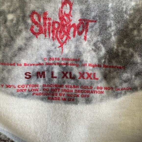 NWOT Slipknot Gray & Red Slipknot Graphic White Back Tee Short Sleeve 2XL - Picture 5 of 10